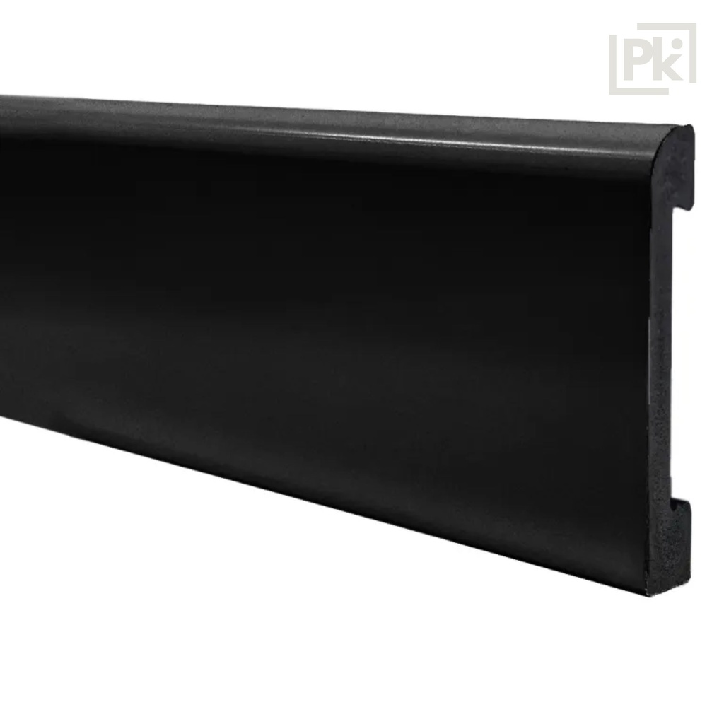 [05ZOIN1510JC101] Zócalo Resistente al Agua Top Round Negro Azabache 15mm x 100mm x 2400mm