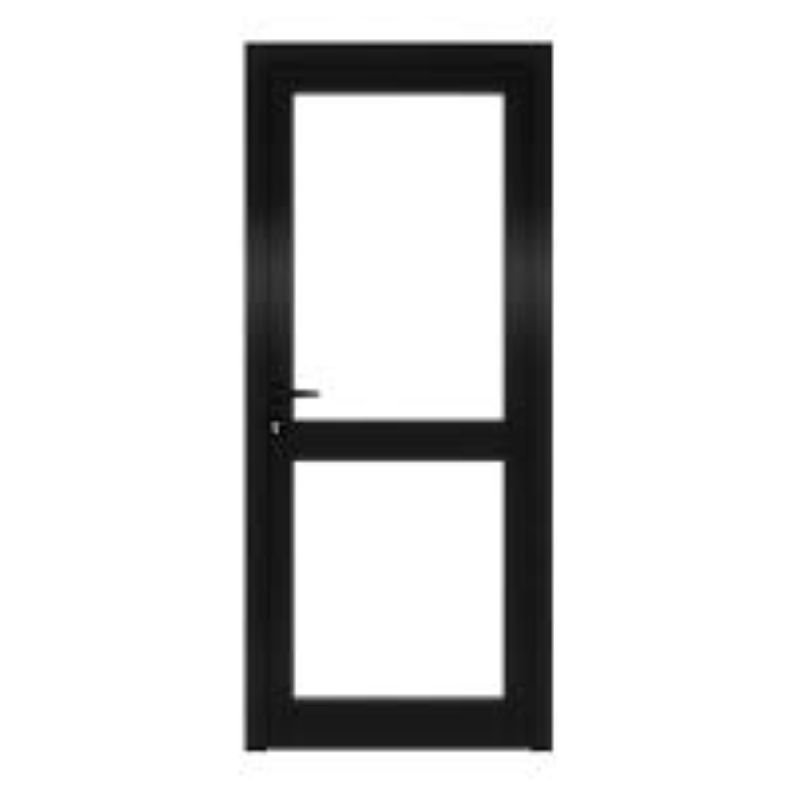 Puerta VIDRIADA NEGRA 36mm (Derecha, 0,70 x 2,00)
